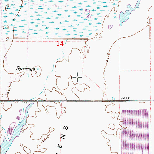 Topographic Map of The Barrens, UT