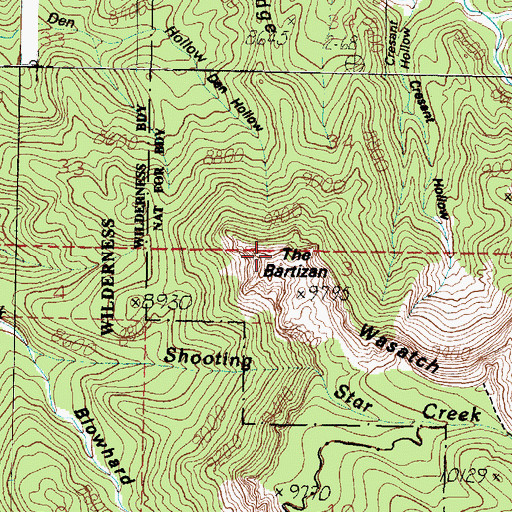 Topographic Map of The Bartizan, UT