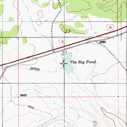 Topographic Map of The Big Pond, UT