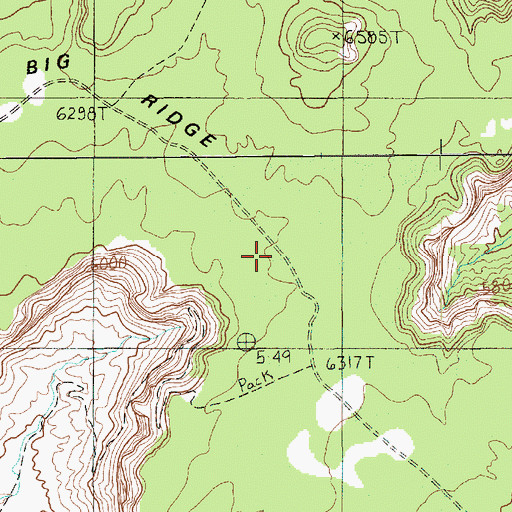 Topographic Map of The Big Ridge, UT