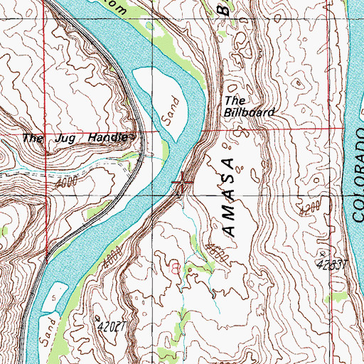 Topographic Map of The Billboard, UT