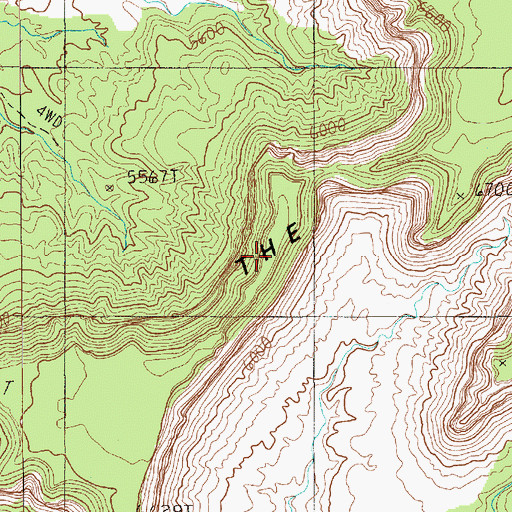 Topographic Map of The Block, UT