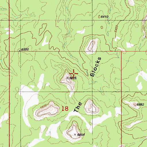 Topographic Map of The Blocks, UT