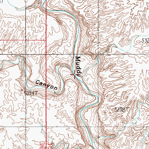 Topographic Map of Chimney Canyon, UT