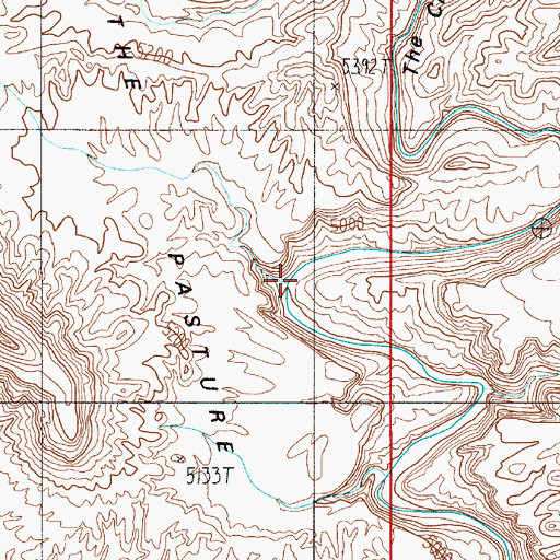 Topographic Map of The Chute, UT