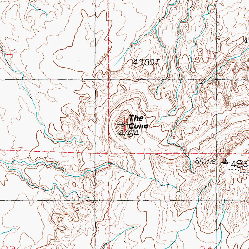 Topographic Map of The Cone, UT