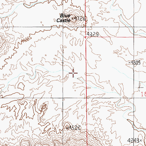Topographic Map of The Cove, UT