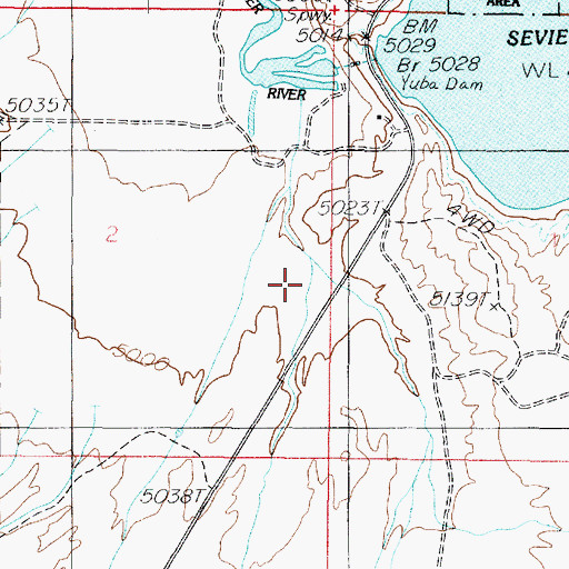 Topographic Map of The Cove, UT