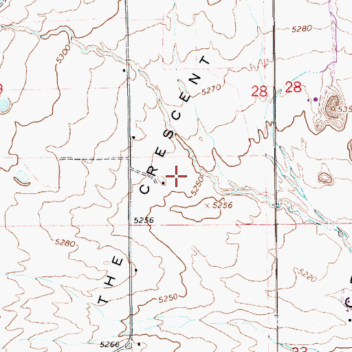 Topographic Map of The Crescent, UT