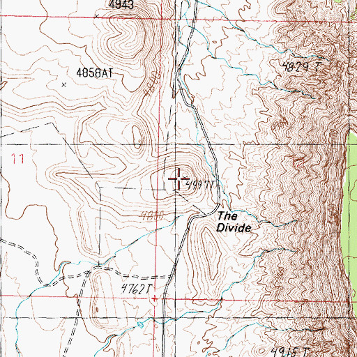 Topographic Map of The Divide, UT