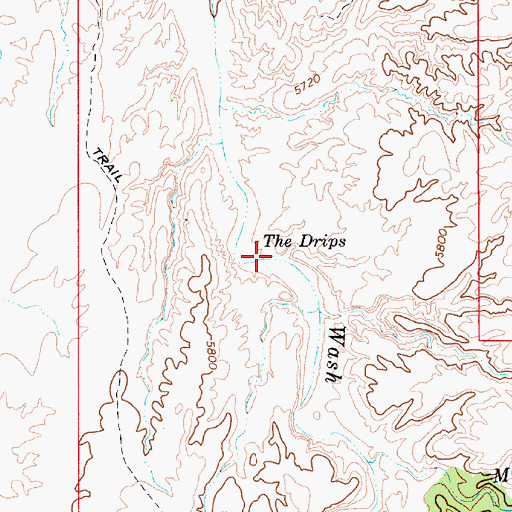 Topographic Map of The Drips, UT