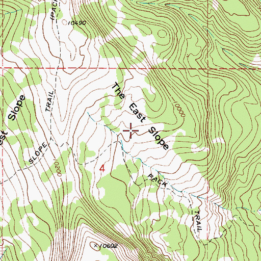 Topographic Map of The East Slope, UT