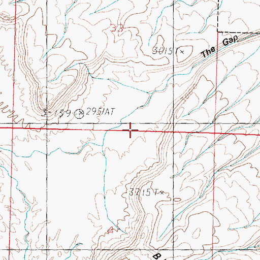 Topographic Map of The Gap, UT
