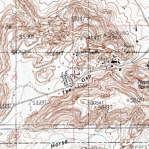 Topographic Map of The Gap, UT