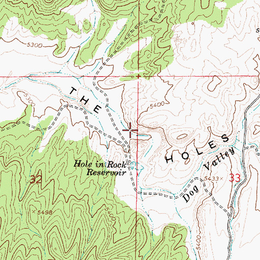 Topographic Map of The Holes, UT