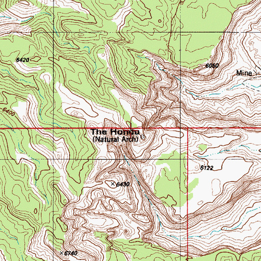 Topographic Map of The Hondu, UT