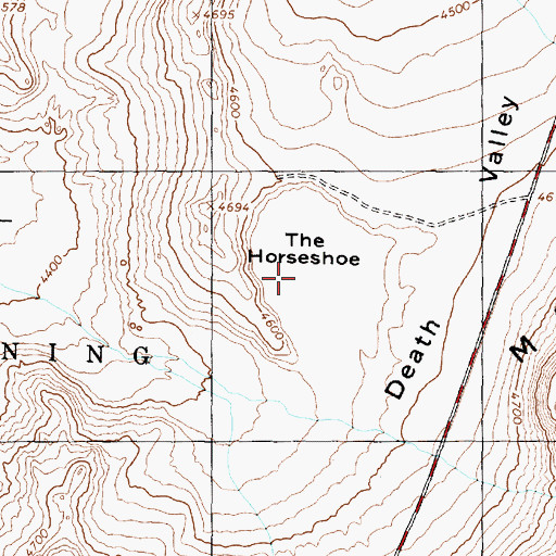 Topographic Map of The Horseshoe, UT