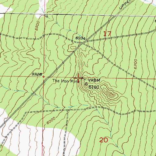 Topographic Map of The Iron Mine, UT