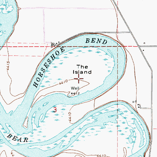 Topographic Map of The Island, UT