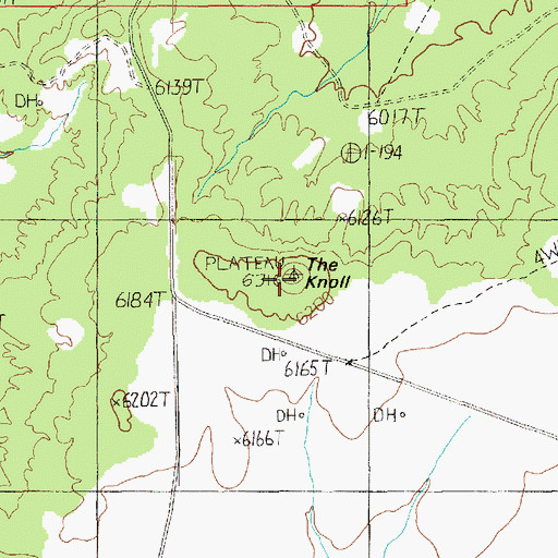 Topographic Map of The Knoll, UT