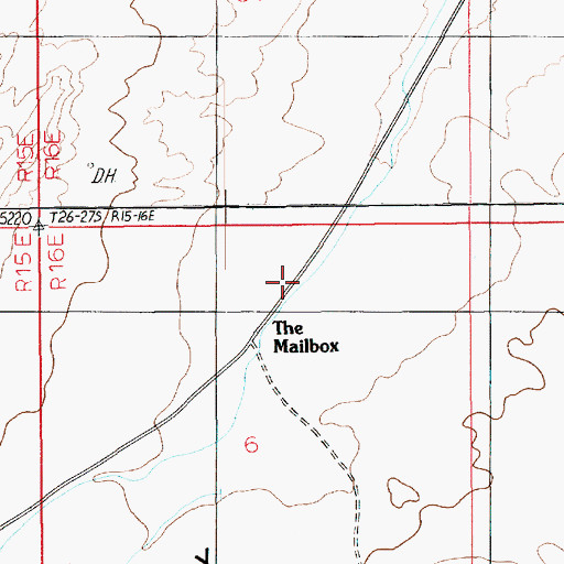 Topographic Map of The Mailbox, UT
