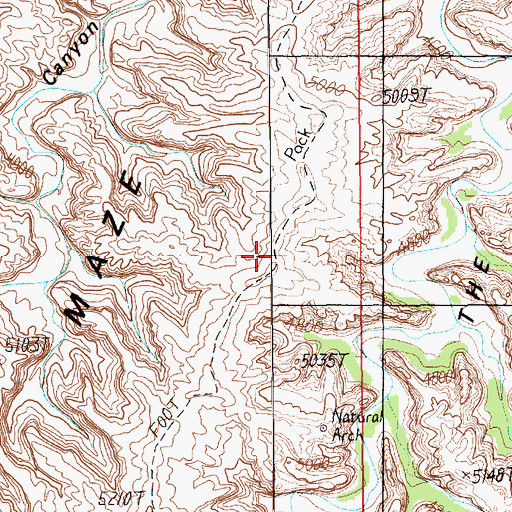 Topographic Map of The Maze, UT