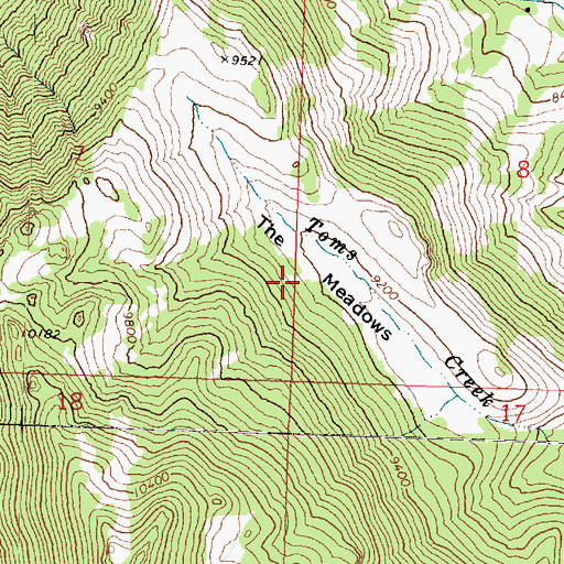 Topographic Map of The Meadows, UT