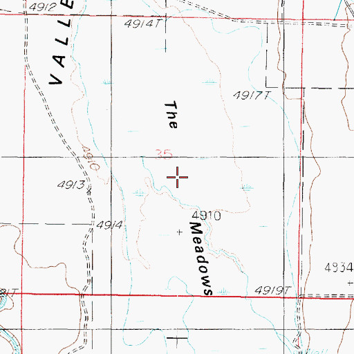 Topographic Map of The Meadows, UT