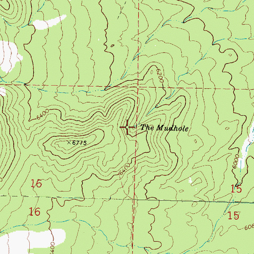 Topographic Map of The Mudhole, UT