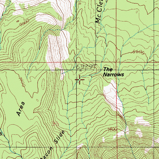 Topographic Map of The Narrows, UT