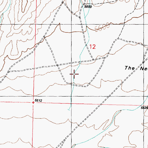 Topographic Map of The Neck, UT