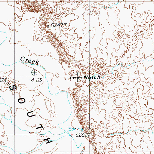 Topographic Map of The Notch, UT