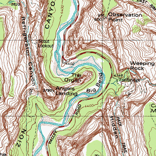 Topographic Map of The Organ, UT
