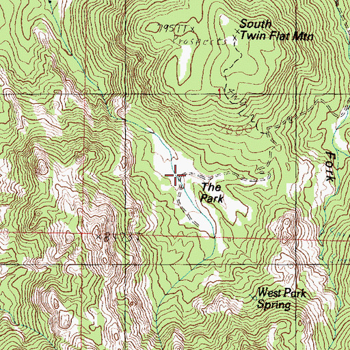 Topographic Map of The Park, UT