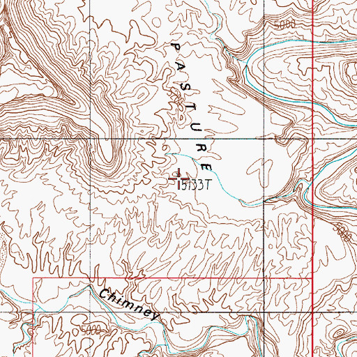 Topographic Map of The Pasture, UT
