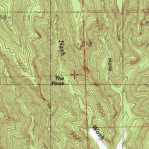 Topographic Map of The Pines, UT