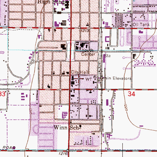 Topographic Map of Chandler Maintenance Yard, AZ