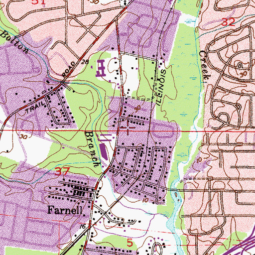 Topographic Map of Community Baptist Church, AL