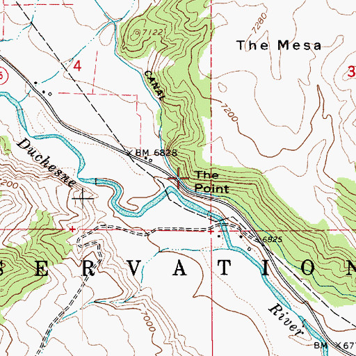 Topographic Map of The Point, UT