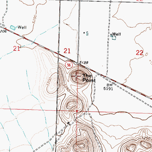 Topographic Map of The Point, UT