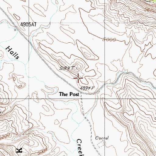 Topographic Map of The Post, UT