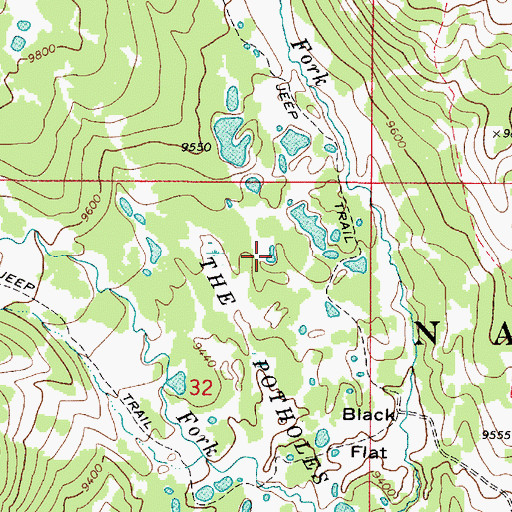 Topographic Map of The Potholes, UT