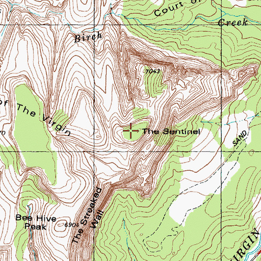 Topographic Map of The Sentinel, UT