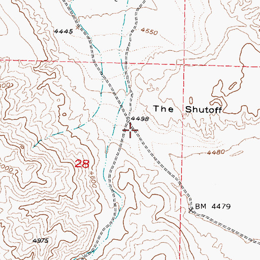 Topographic Map of The Shutoff, UT