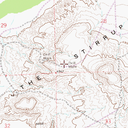Topographic Map of The Stirrup, UT