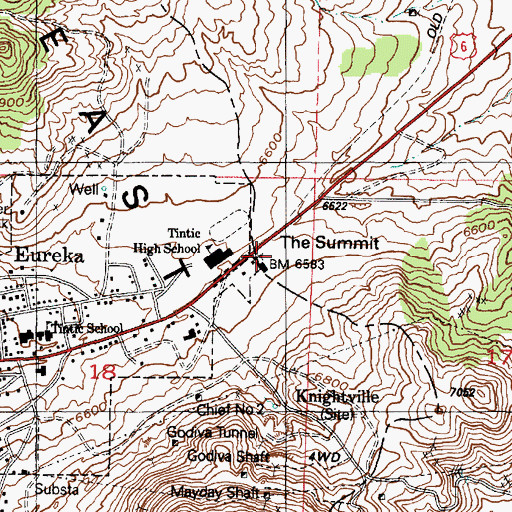 Topographic Map of The Summit, UT