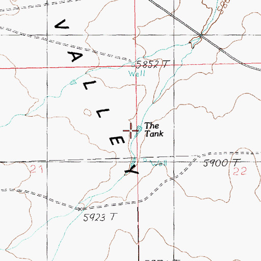 Topographic Map of The Tank, UT