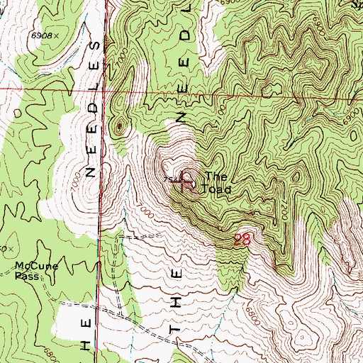 Topographic Map of The Toad, UT
