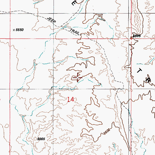 Topographic Map of The Wedge, UT