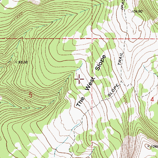 Topographic Map of The West Slope, UT
